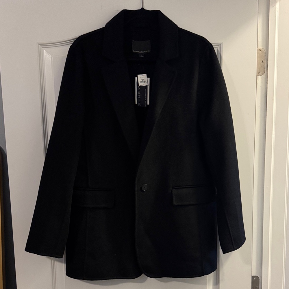 Banana Republic Classic Black Pea Coat